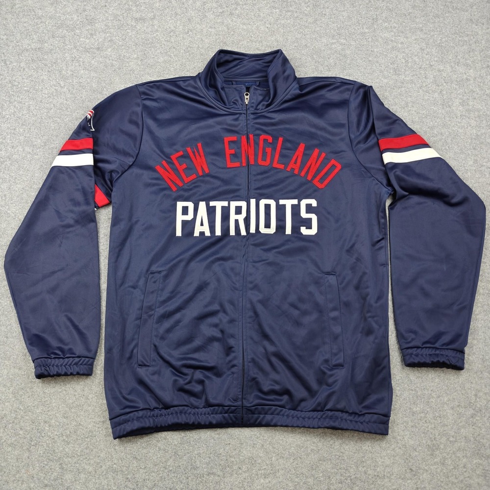 New England Patriots Jacket Mens XL Blue NFL Football G-III Track Full Zip